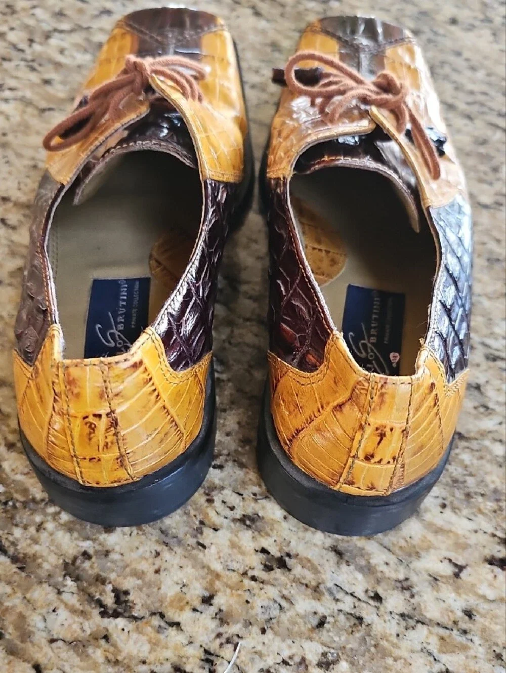 Giorgio Brutini Private Collection Alligator Embossed Leather Oxfords - 8M